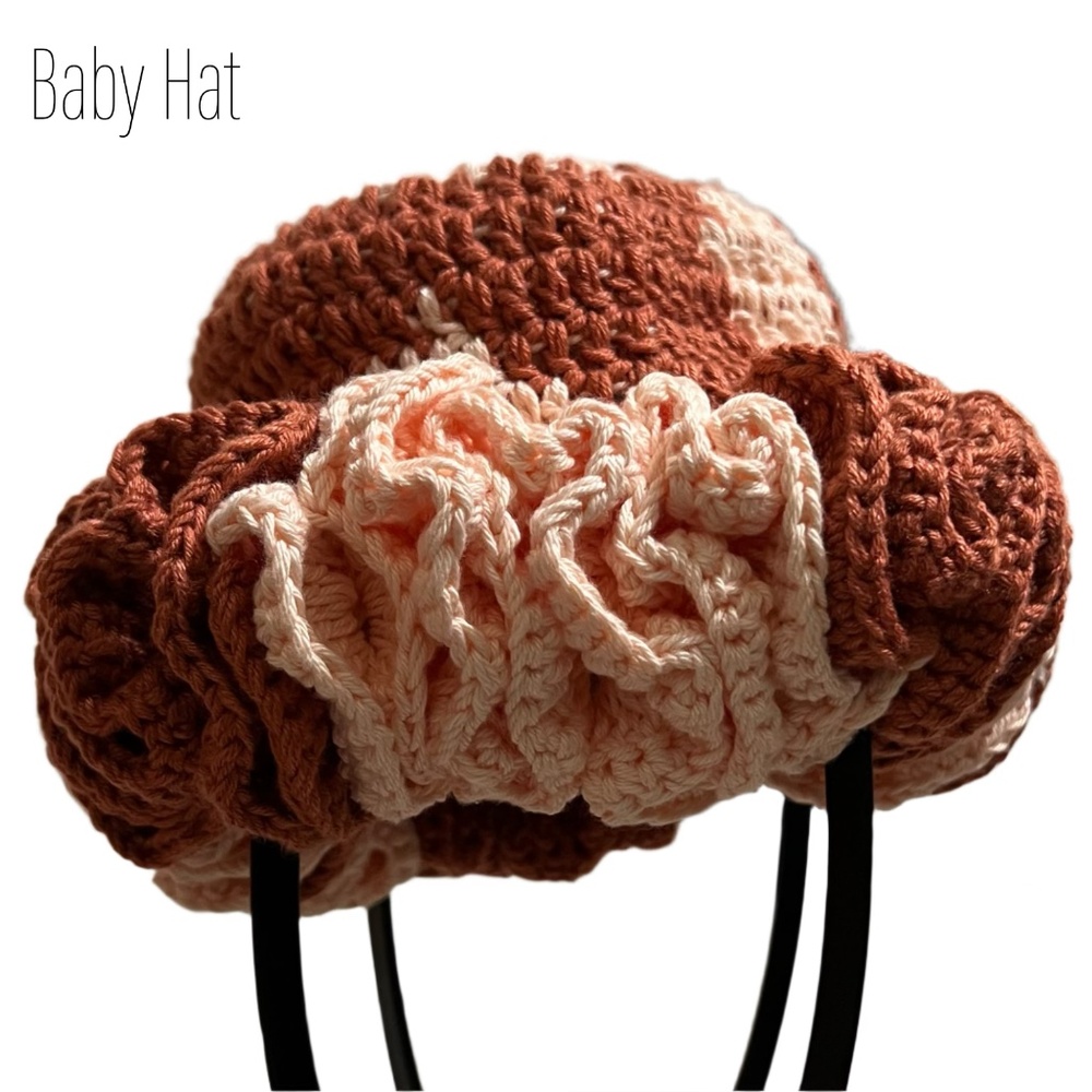 ThreadsByHannah Handmade Mommy and Me Hats Ruffle Set - Picture 4 of 14